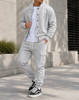 Mivanity Men's Warm Fleece-Lined Jacket Pants Sets