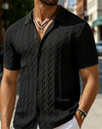 Mivanity Modern Soft Cable Knit Shirts