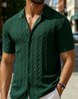 Mivanity Modern Soft Cable Knit Shirts