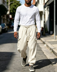 Mivanity Multi Pockets Cotton Linen Pants