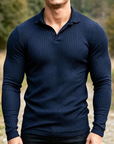 Mivanity Stretchy Slim Fit Knit Polo Shirts