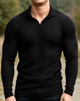 Mivanity Stretchy Slim Fit Knit Polo Shirts