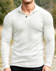 Mivanity Stretchy Slim Fit Knit Polo Shirts