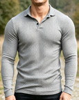 Mivanity Stretchy Slim Fit Knit Polo Shirts