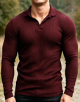 Mivanity Stretchy Slim Fit Knit Polo Shirts