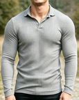 Mivanity Stretchy Slim Fit Knit Polo Shirts