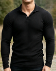 Mivanity Stretchy Slim Fit Knit Polo Shirts