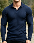 Mivanity Stretchy Slim Fit Knit Polo Shirts