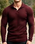 Mivanity Stretchy Slim Fit Knit Polo Shirts