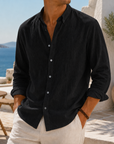 Mivanity Stylish Breathable Linen Casual Everyday Long Sleeve Shirt