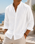 Mivanity Stylish Breathable Linen Casual Everyday Long Sleeve Shirt