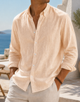 Mivanity Stylish Breathable Linen Casual Everyday Long Sleeve Shirt