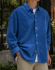 Mivanity Stylish Corduroy Urban Casual Daily Long-Sleeved Shirt