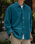 Mivanity Stylish Corduroy Urban Casual Daily Long-Sleeved Shirt
