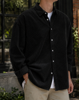Mivanity Stylish Corduroy Urban Casual Daily Long-Sleeved Shirt