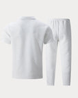 Mivanity Stylish Jacquard Textured Polo Shirt Sets
