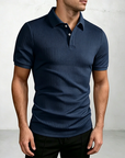 Mivanity Stylish Jacquard Textured Polo Shirts