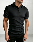 Mivanity Stylish Jacquard Textured Polo Shirts