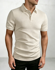 Mivanity Stylish Jacquard Textured Polo Shirts