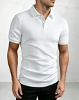 Mivanity Stylish Jacquard Textured Polo Shirts