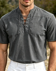 Mivanity V Neck Short Sleeve Shirts
