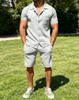 Mivanity Versatile Striped Textured Shirt Sets