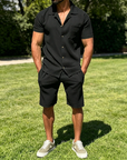 Mivanity Versatile Striped Textured Shirt Sets