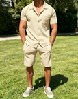 Mivanity Versatile Striped Textured Shirt Sets