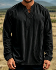 Mivanity Vintage-Inspired Cotton Linen Shirt