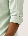 Mivanity Men's Breathable Linen Look Henley Shirt