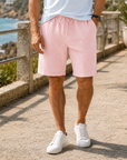 Mivanity casual solid color breathable pleated texture loose shorts