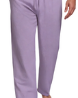 Men's Cotton Linen Blend Casual Beach Pants Relaxed Fit with Elastic Waistband and Drawstring Detail