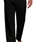 Men's Cotton Linen Blend Casual Beach Pants Relaxed Fit with Elastic Waistband and Drawstring Detail