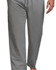 Men's Cotton Linen Blend Casual Beach Pants Relaxed Fit with Elastic Waistband and Drawstring Detail