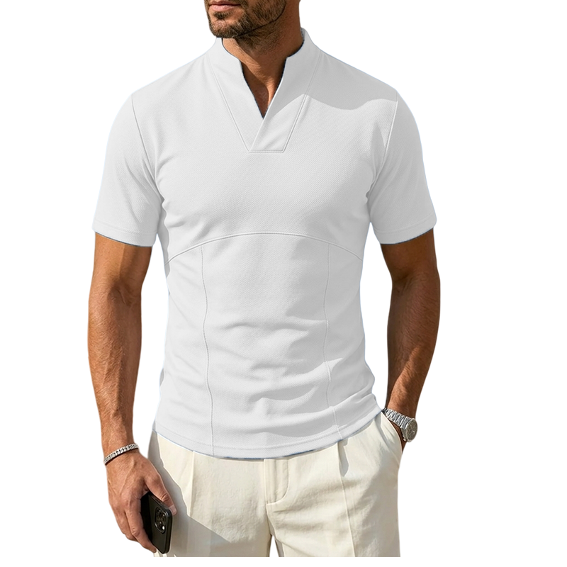 MIVANITY Men's Slim Fit Cotton Blend Polo Shirt - Breathable &amp; Flexible