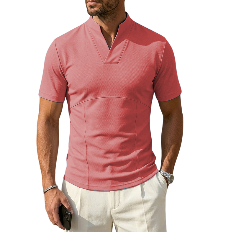 MIVANITY Men's Slim Fit Cotton Blend Polo Shirt - Breathable &amp; Flexible