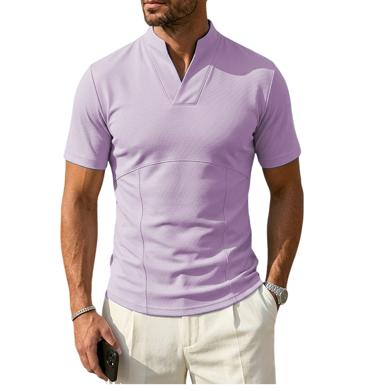 MIVANITY Men's Slim Fit Cotton Blend Polo Shirt - Breathable &amp; Flexible