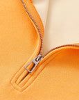 Mivanity Men's Stylish Casual Cotton Long-sleeved Quarter-Zip Sweatshirt