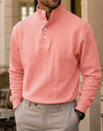 Mivanity Gentleman's Simple Stand-up Collar Long-sleeved Sweatshirt