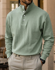 Mivanity Gentleman's Simple Stand-up Collar Long-sleeved Sweatshirt