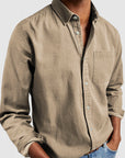 Gentleman's Casual Cotton Basic Shirt