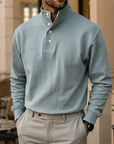 Mivanity Gentleman's Simple Stand-up Collar Long-sleeved Sweatshirt