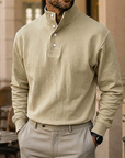 Mivanity Gentleman's Simple Stand-up Collar Long-sleeved Sweatshirt