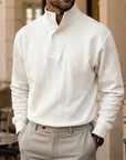 Mivanity Gentleman's Simple Stand-up Collar Long-sleeved Sweatshirt