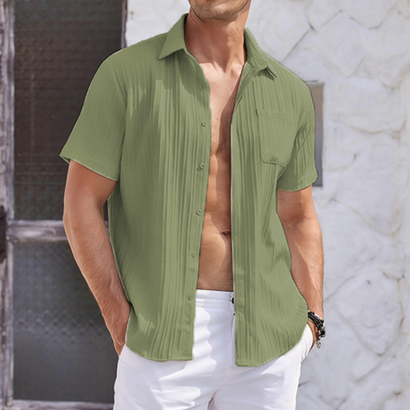 Men’s Linen Textured Shirt