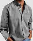 Gentleman's Casual Cotton Basic Shirt