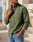 Gentleman's Casual Cotton Basic Shirt