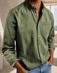 Gentleman's Casual Cotton Basic Shirt