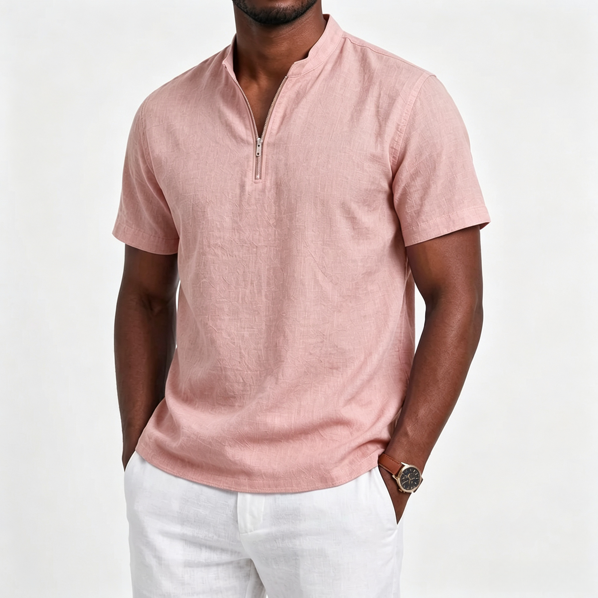 Beach Leisure Sporty Linen Comfort Polo Shirt
