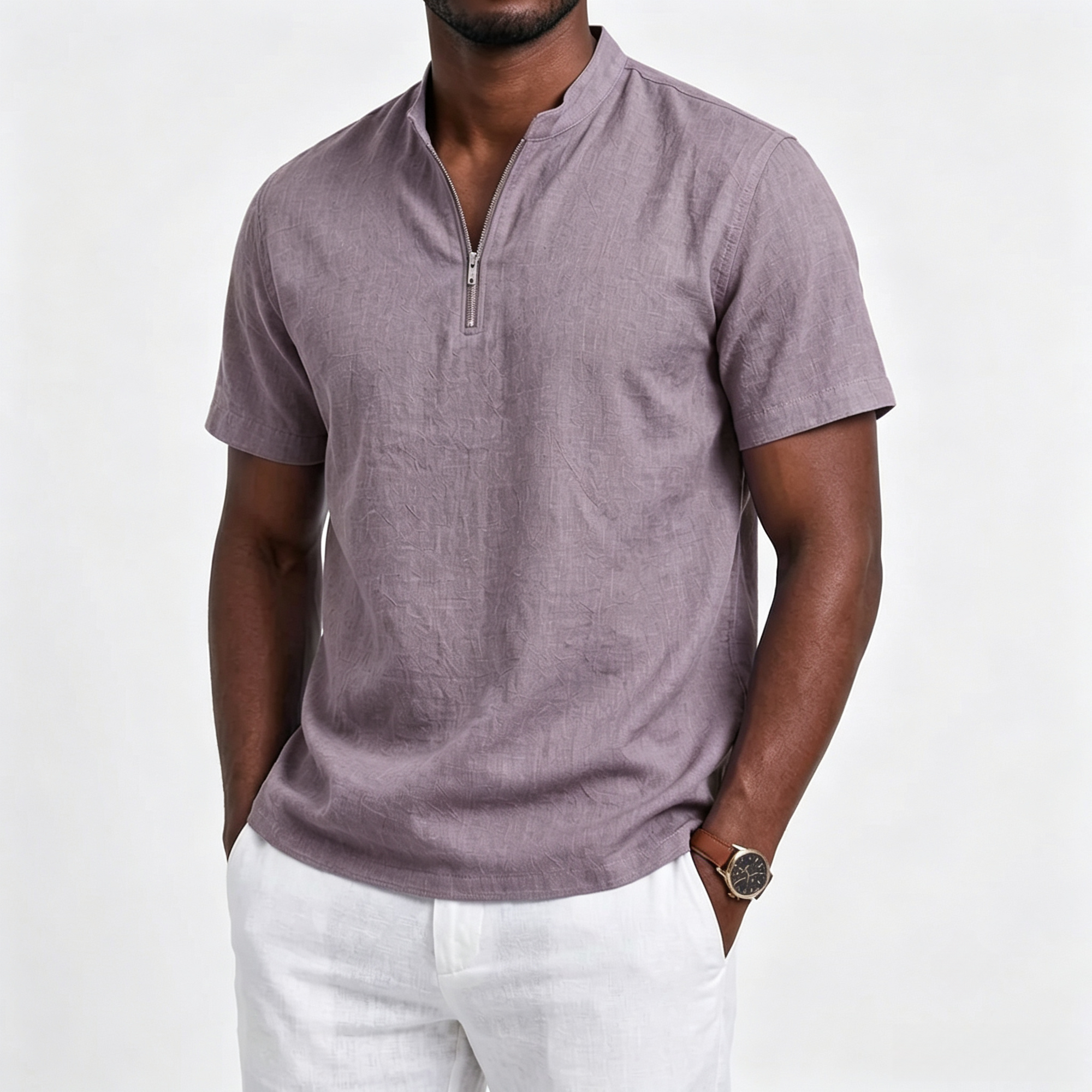 Beach Leisure Sporty Linen Comfort Polo Shirt